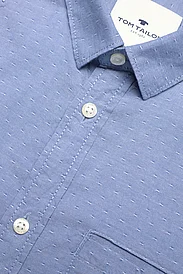 Tom Tailor - shirt with dobby structure - blue chambray with white dobby - 3
