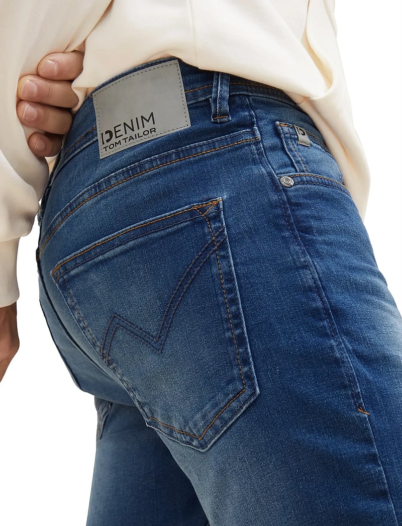 Tom Tailor - slim PIERS blue soft stretch - slim jeans - used mid stone blue denim - 4