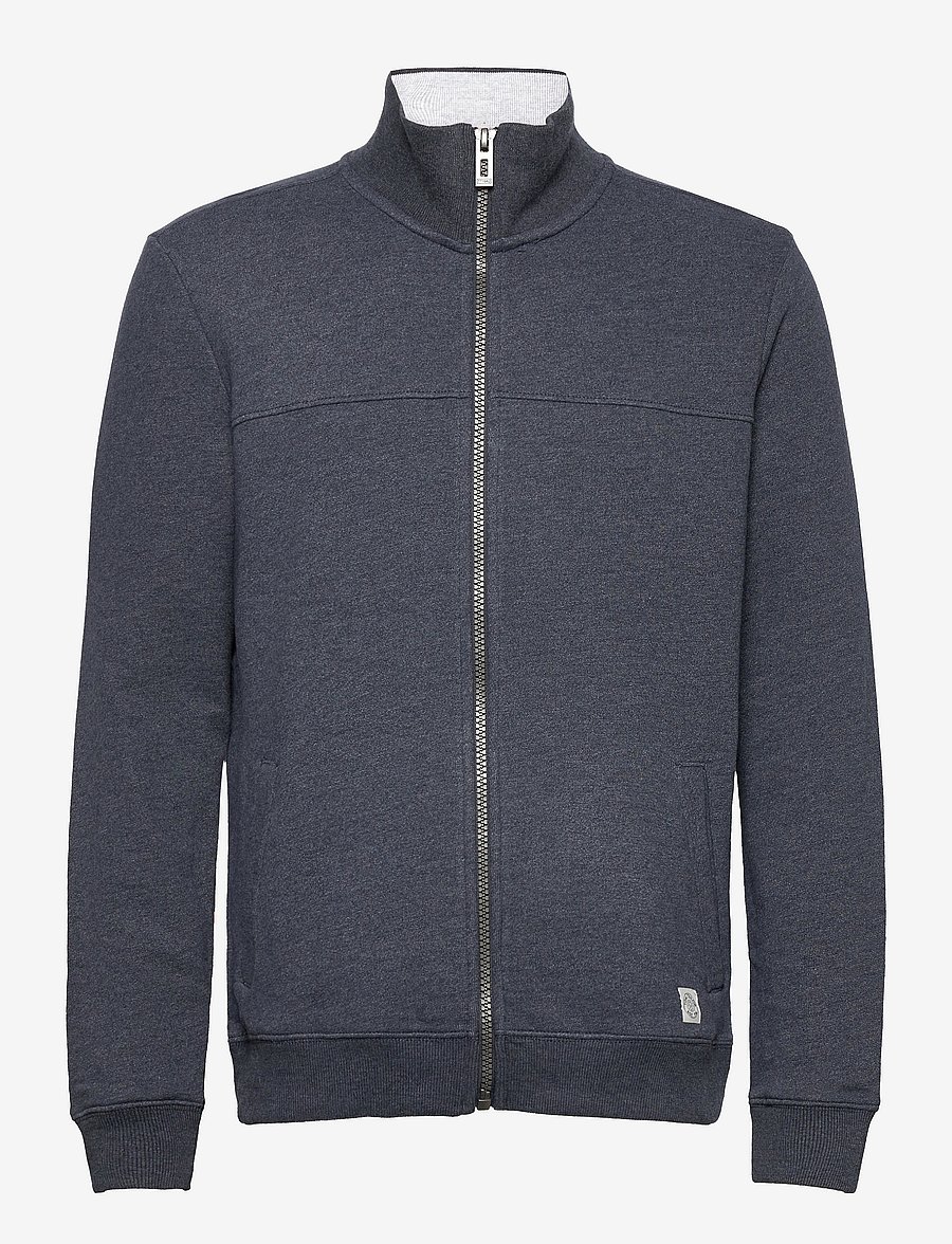 Tom Tailor - sweat jacket with cutline - sweatshirts - sky captain blue white melange - 1