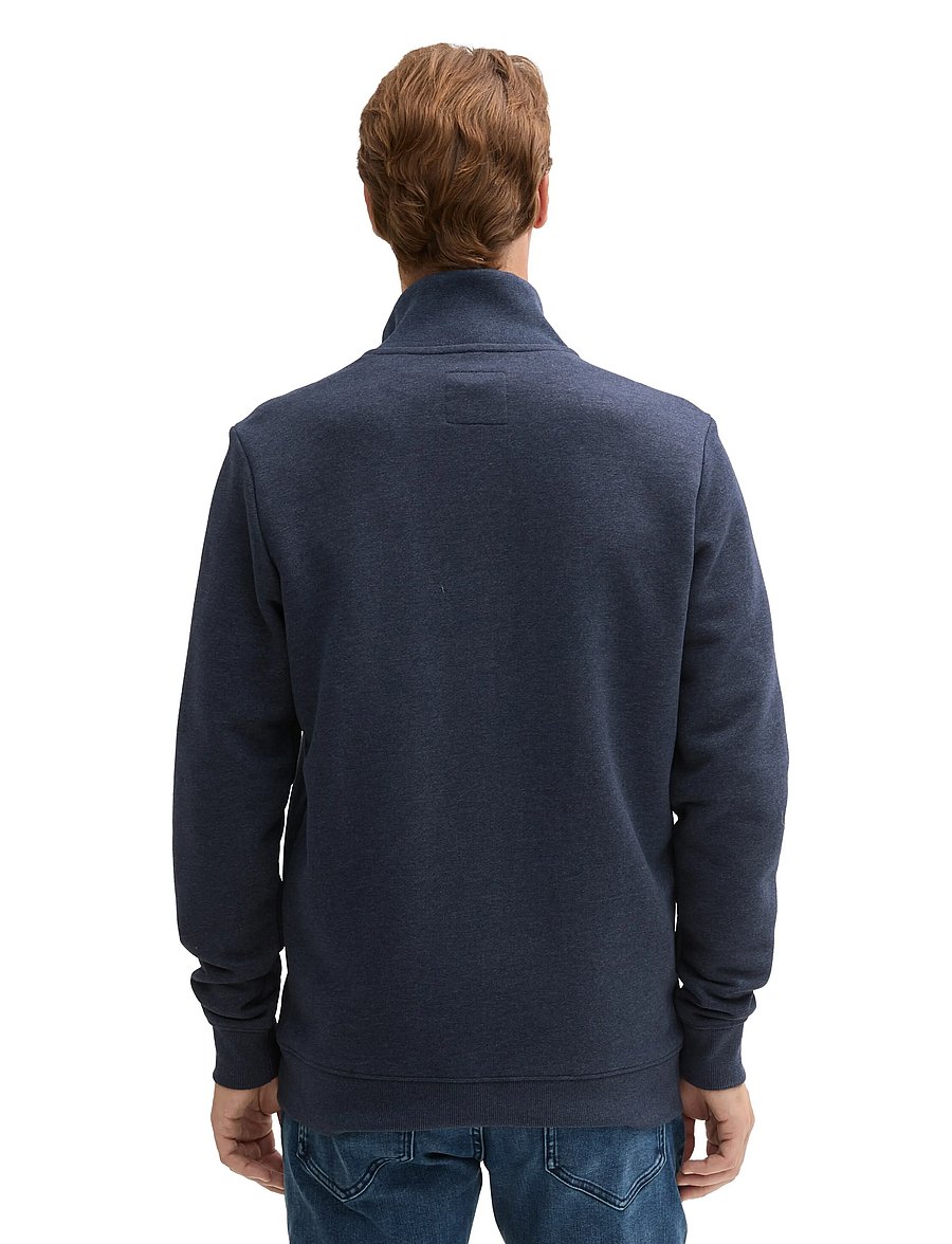 Tom Tailor - sweat jacket with cutline - sweatshirts - sky captain blue white melange - 3