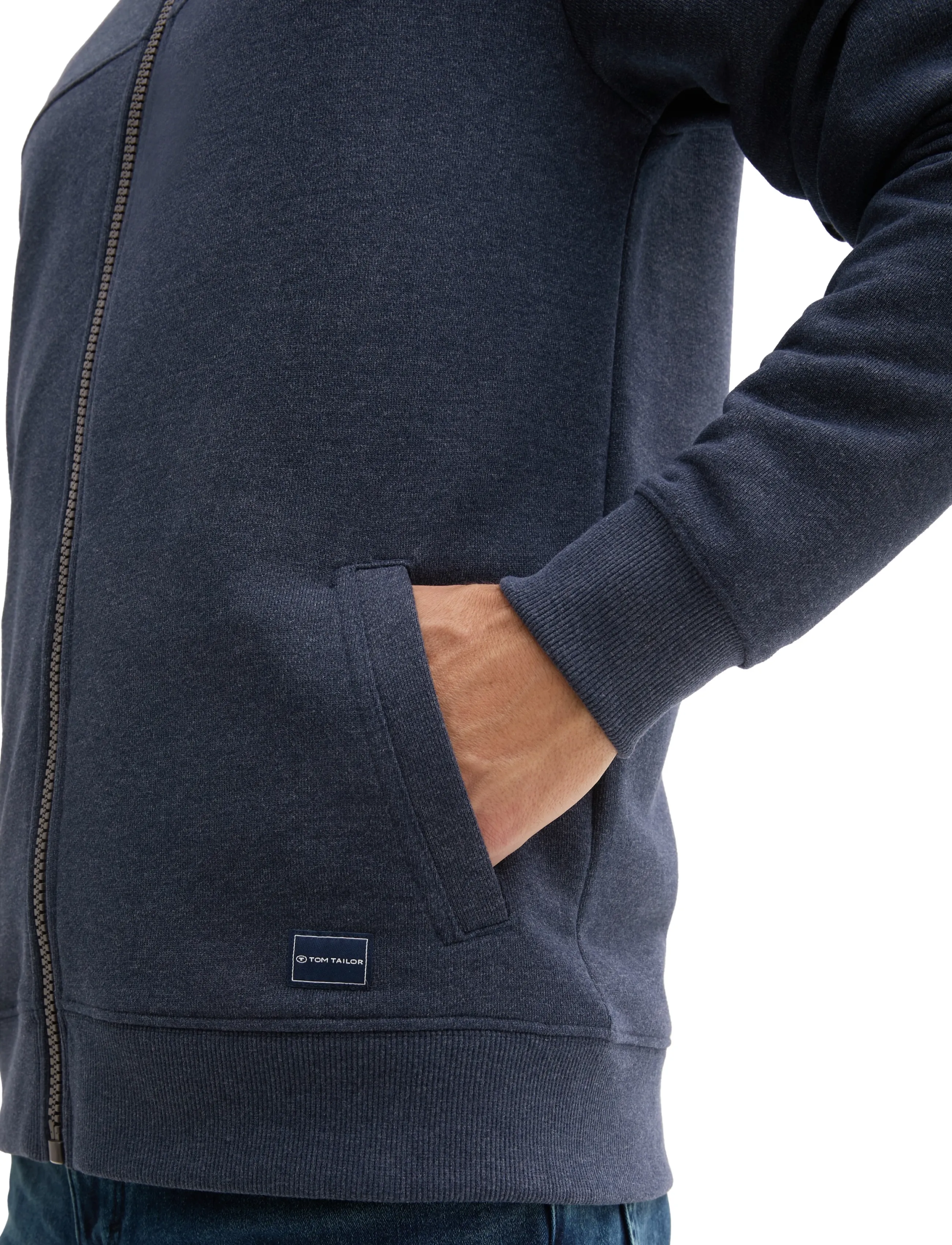TOM TAILOR Sweat Jacket With Cutline jackor herr – bild 5