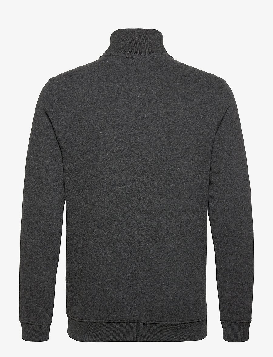 Tom Tailor - sweat jacket with cutline - sweatshirts - dark grey melange - 2