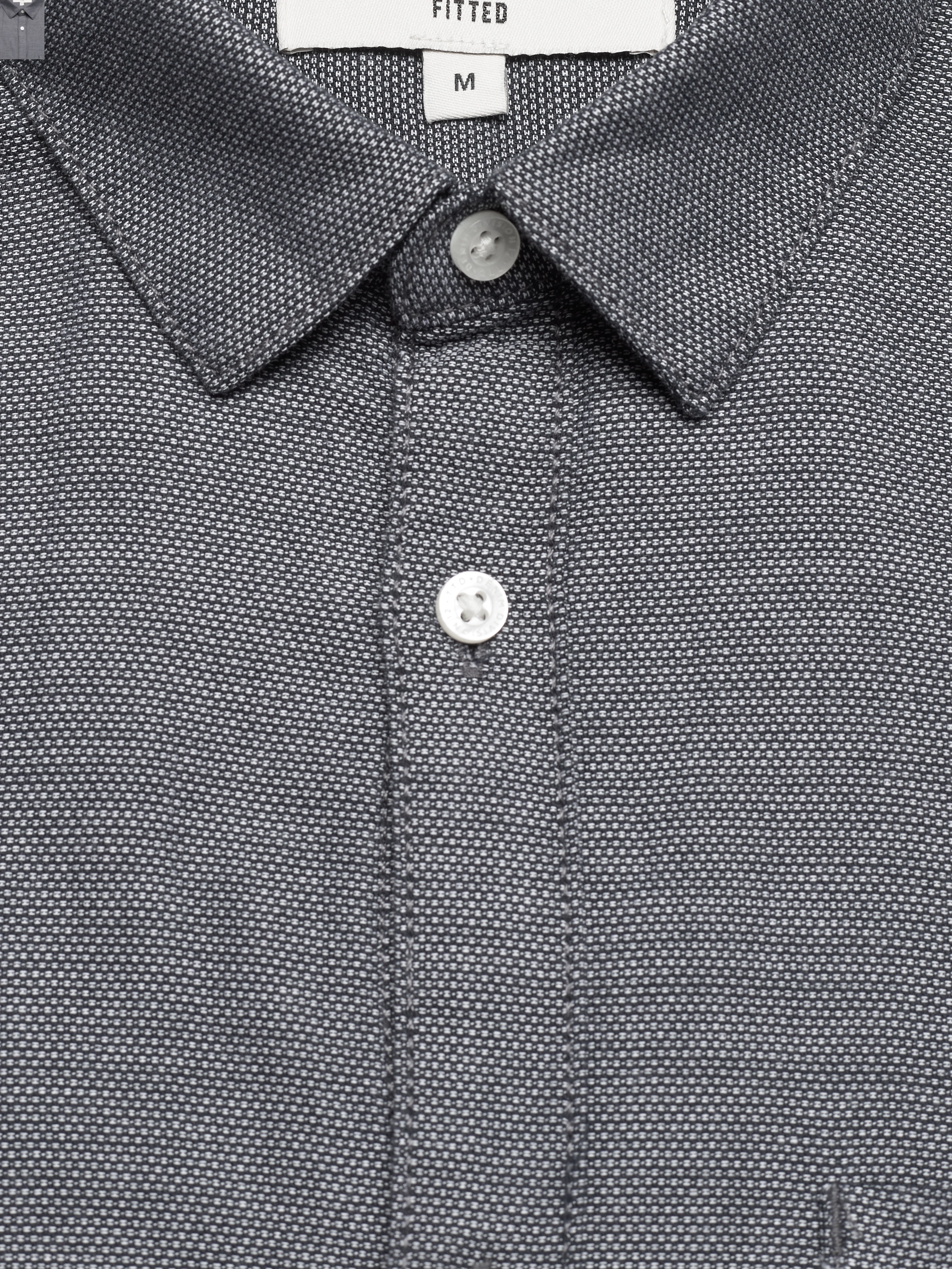 Tom Tailor - shirt with dobby structure - navy white dobby structure - 4