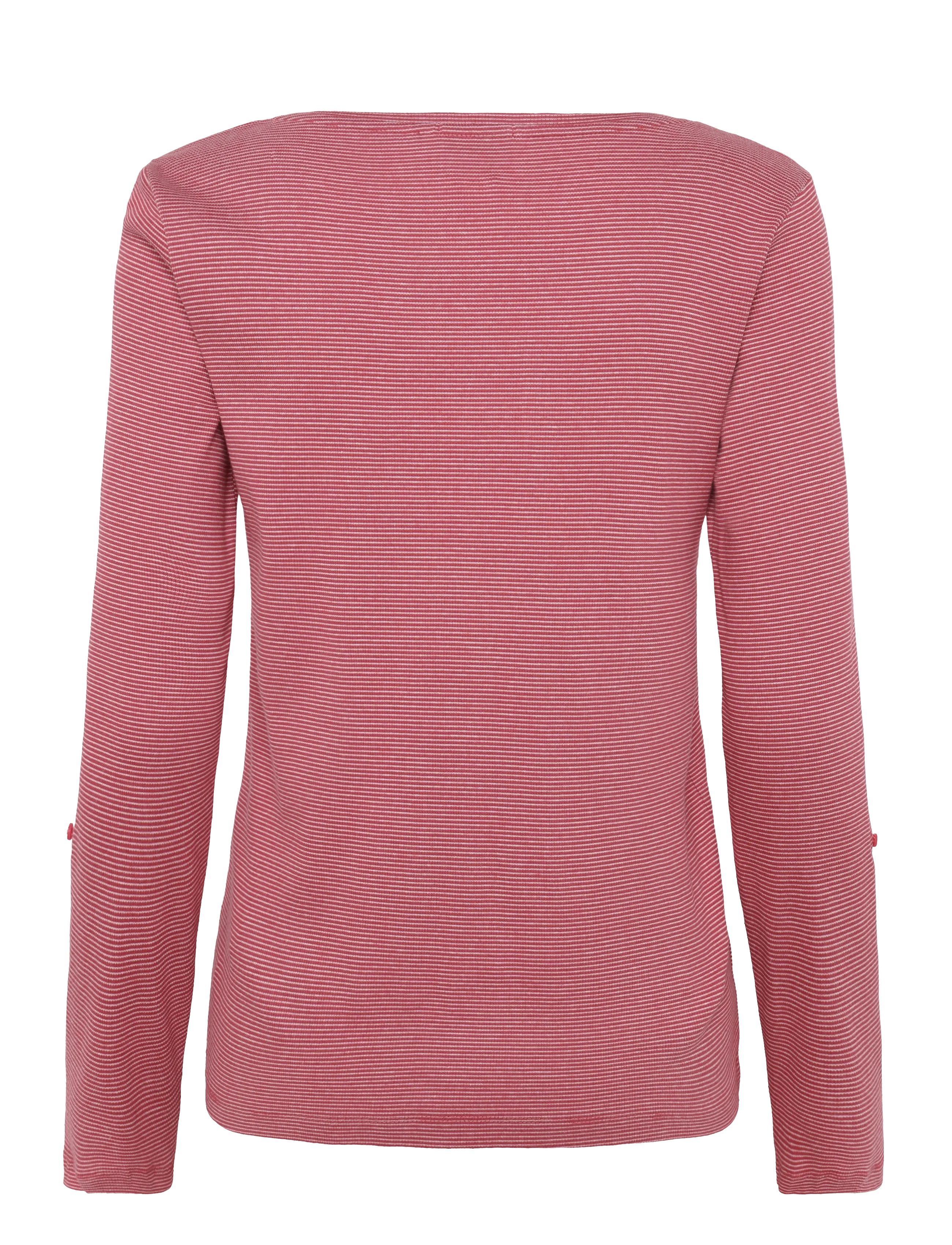 Tom Tailor - T-shirt stripe henley - off white red small stripe - 2