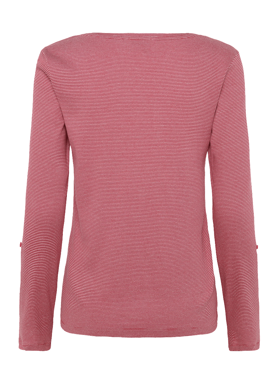 Tom Tailor - T-shirt stripe henley - pullover - off white red small stripe - 2
