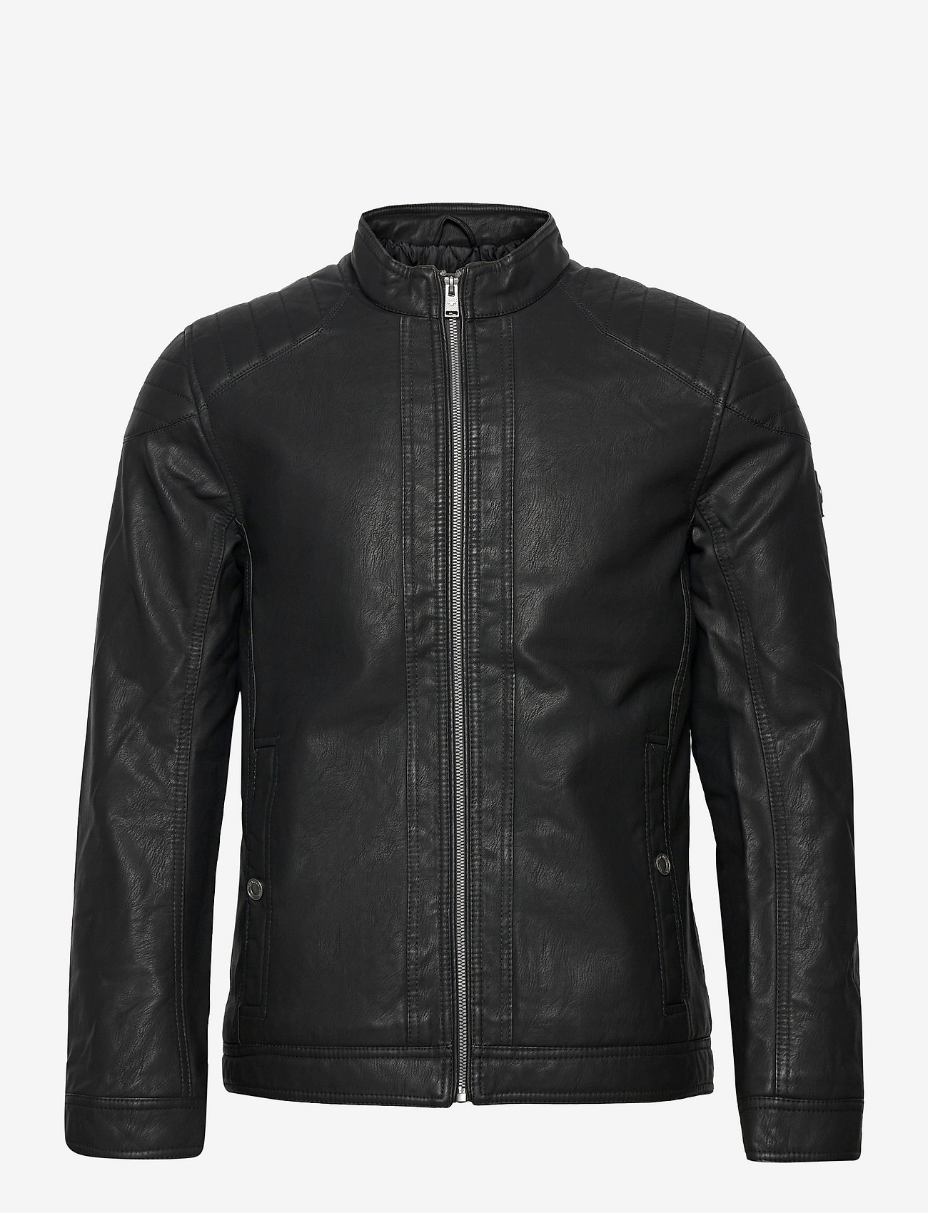 Tom Tailor - fake leather jacket - vårjakker - black - 0