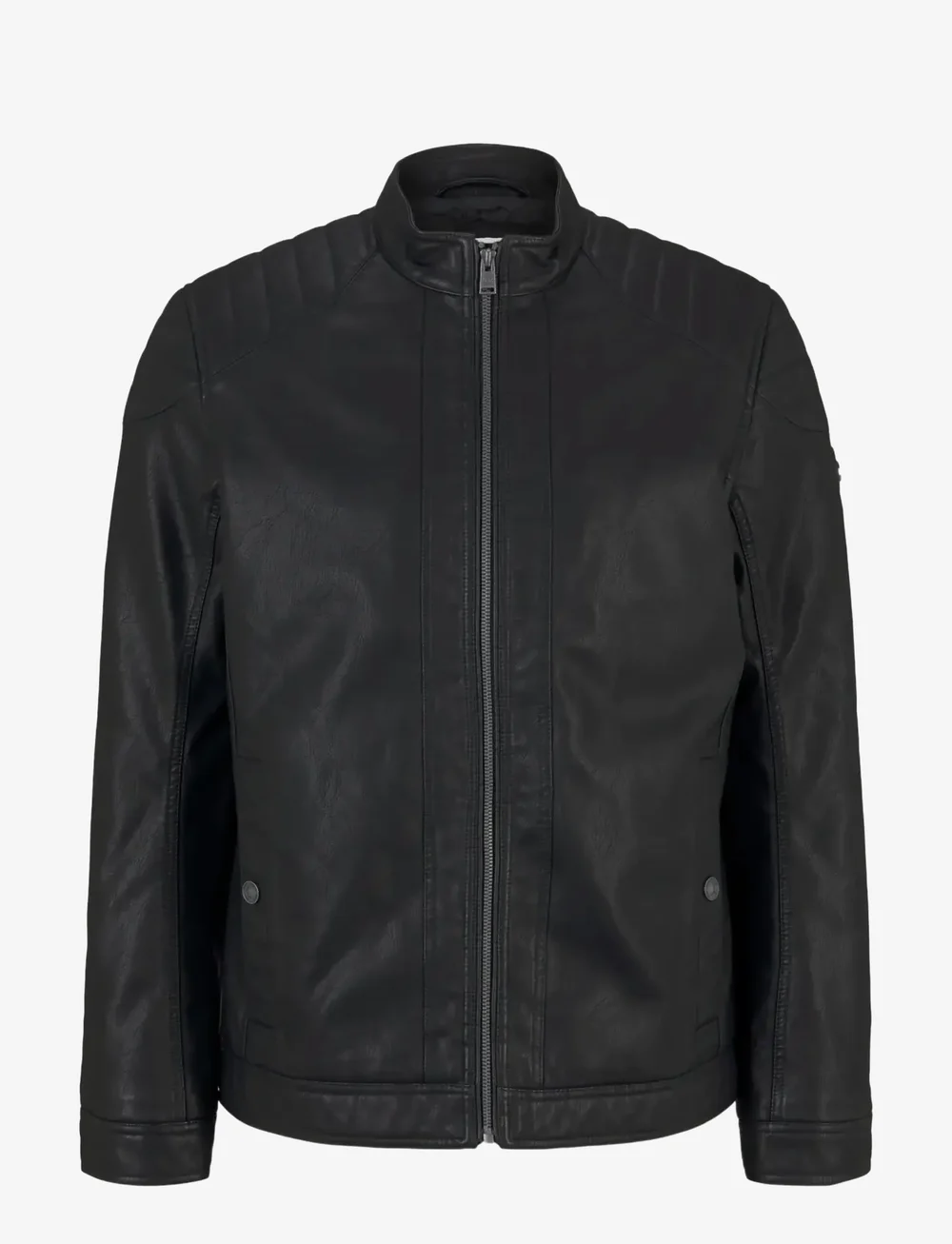 Tom Tailor - fake leather jacket - efterårsjakker - black - 1
