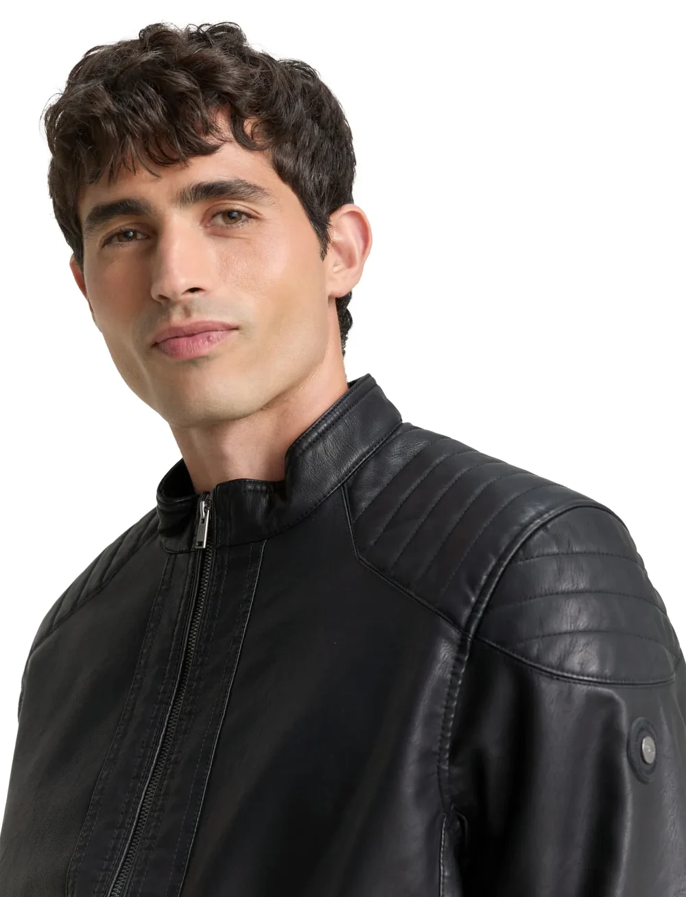 Tom Tailor - fake leather jacket - efterårsjakker - black - 5