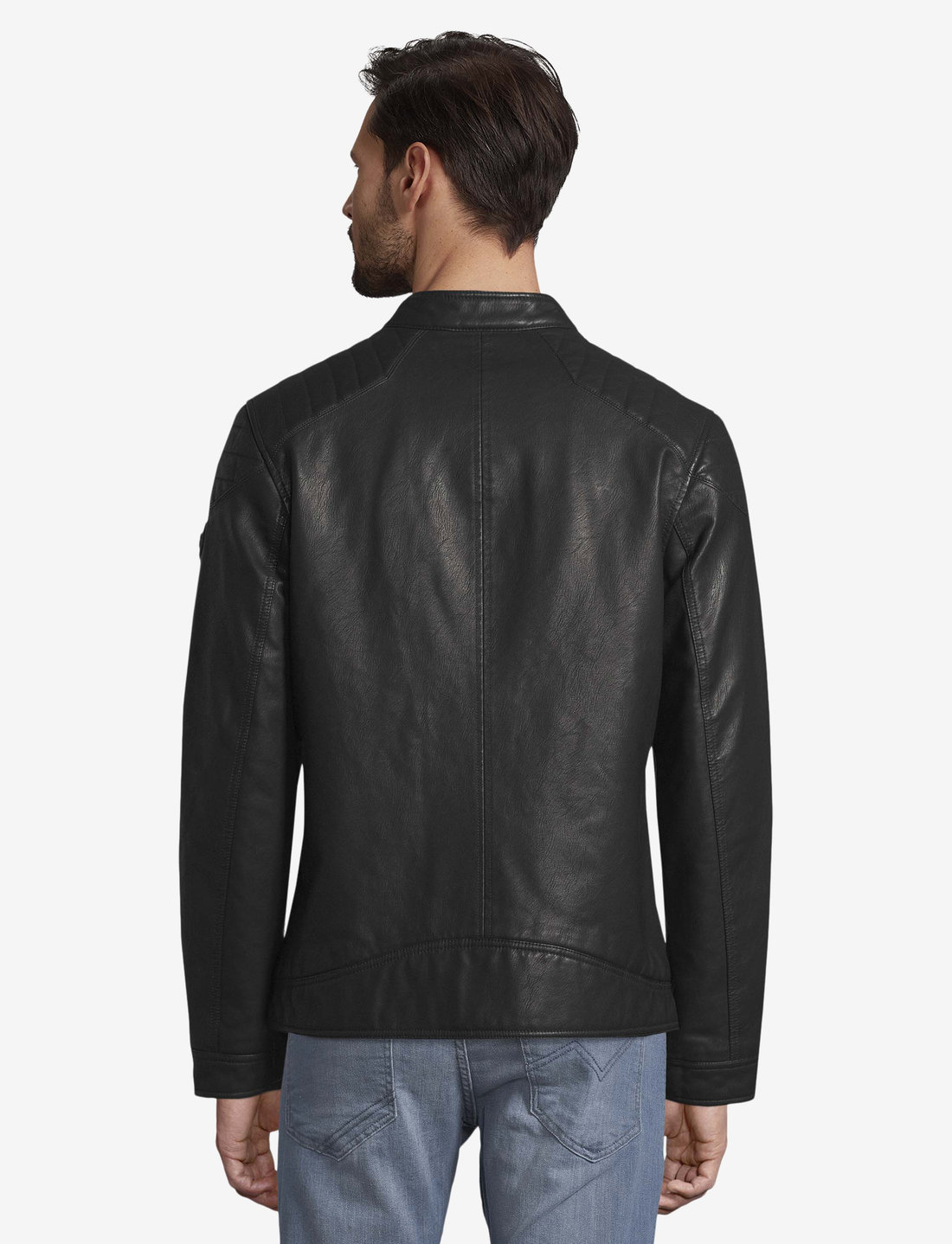 Fake black 2025 leather jacket