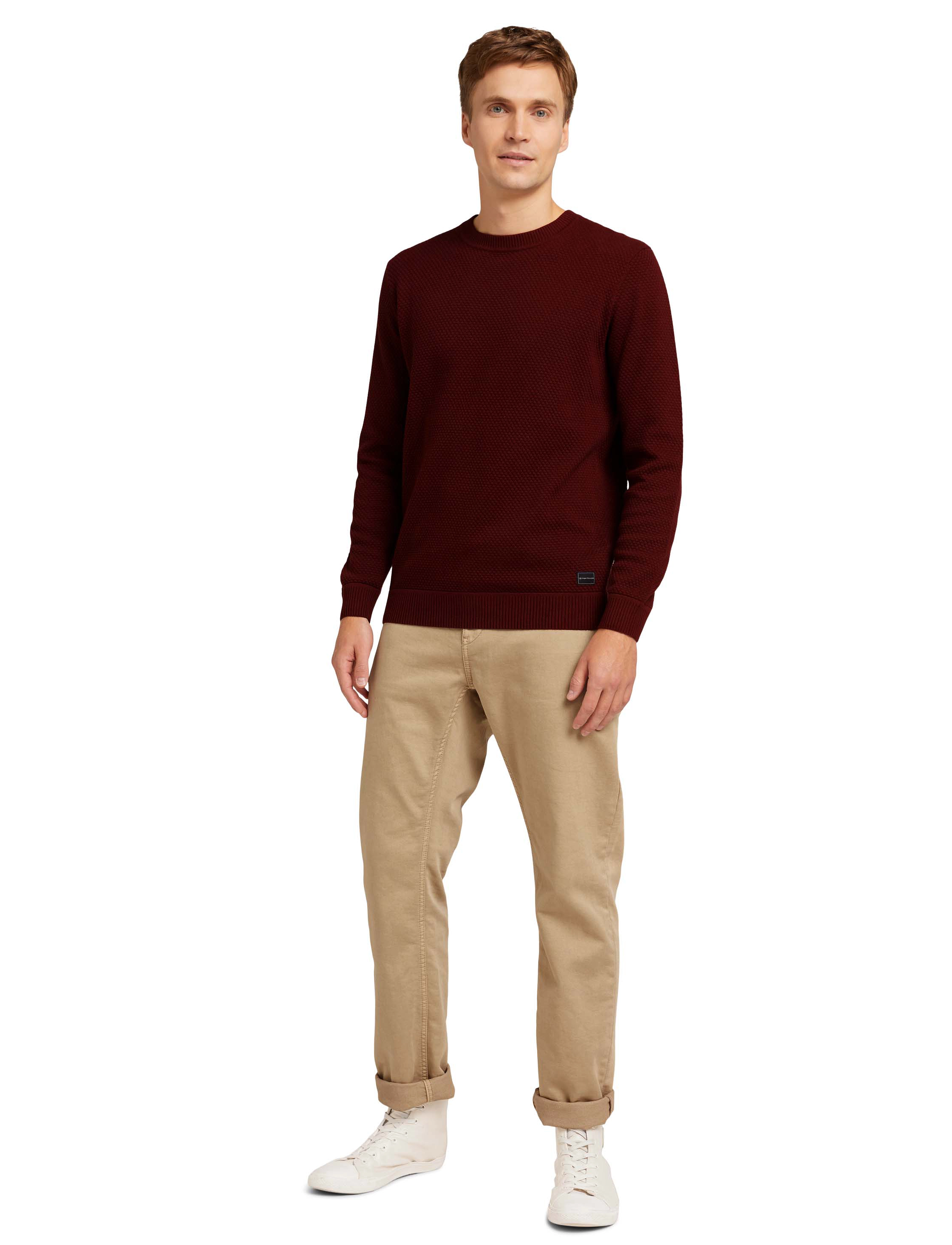 Tom Tailor - structured sweater - decadent bordeaux - 3