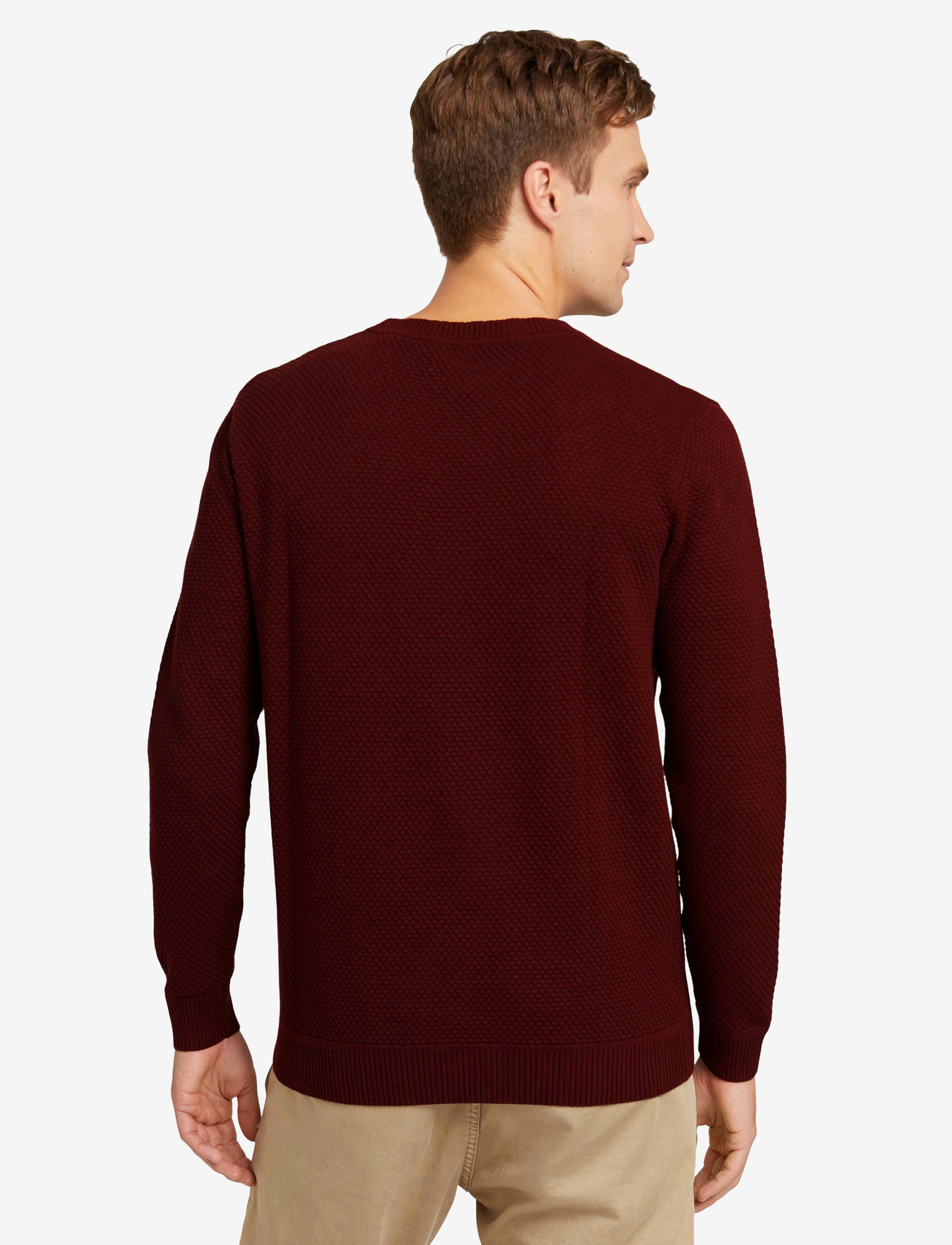 Tom Tailor - structured sweater - decadent bordeaux - 4