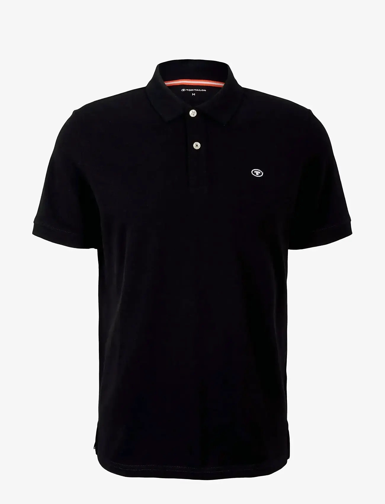 Tom Tailor - basic polo with contrast - laveste priser - black - 0