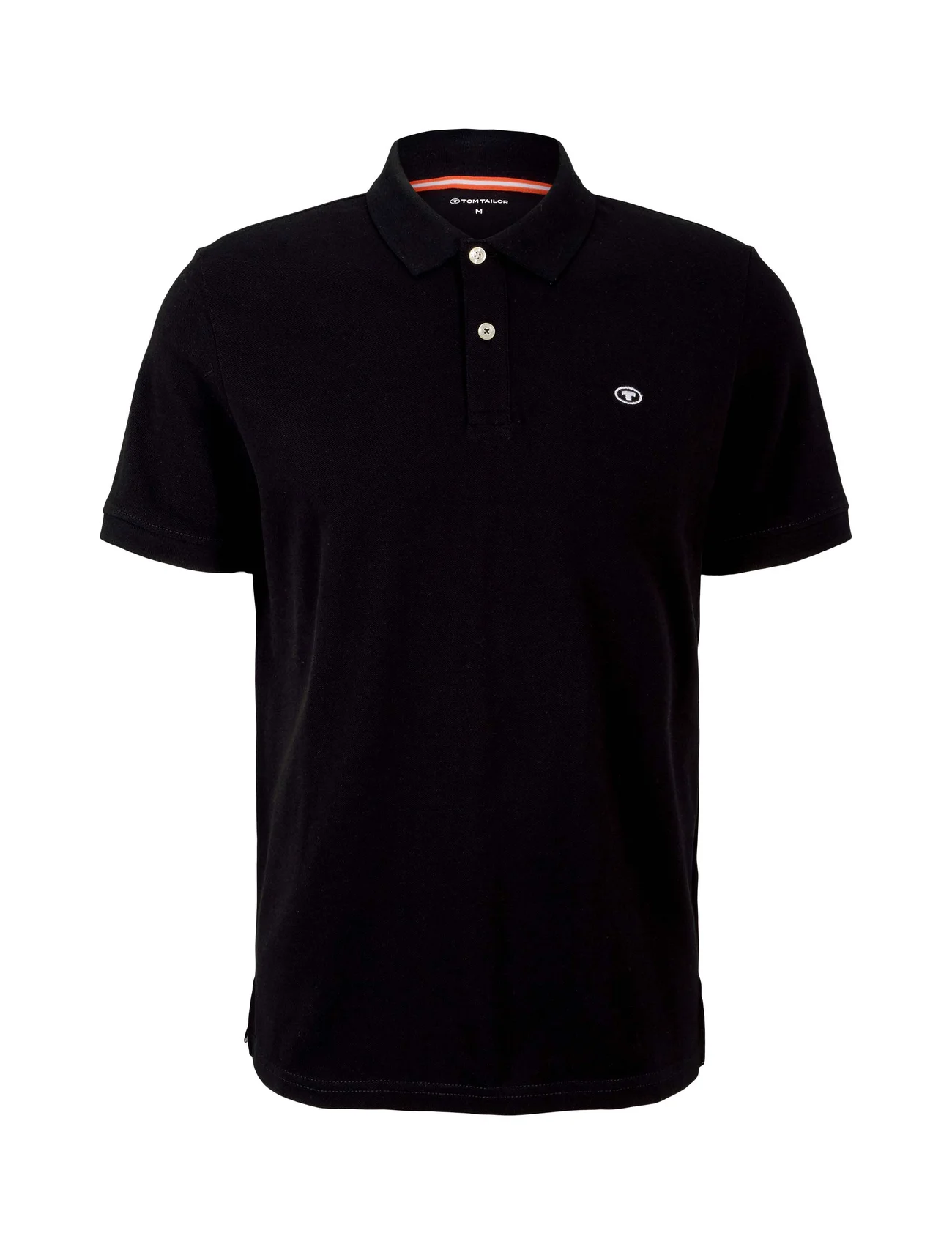 Tom Tailor - basic polo with contrast - short-sleeved polos - black - 1