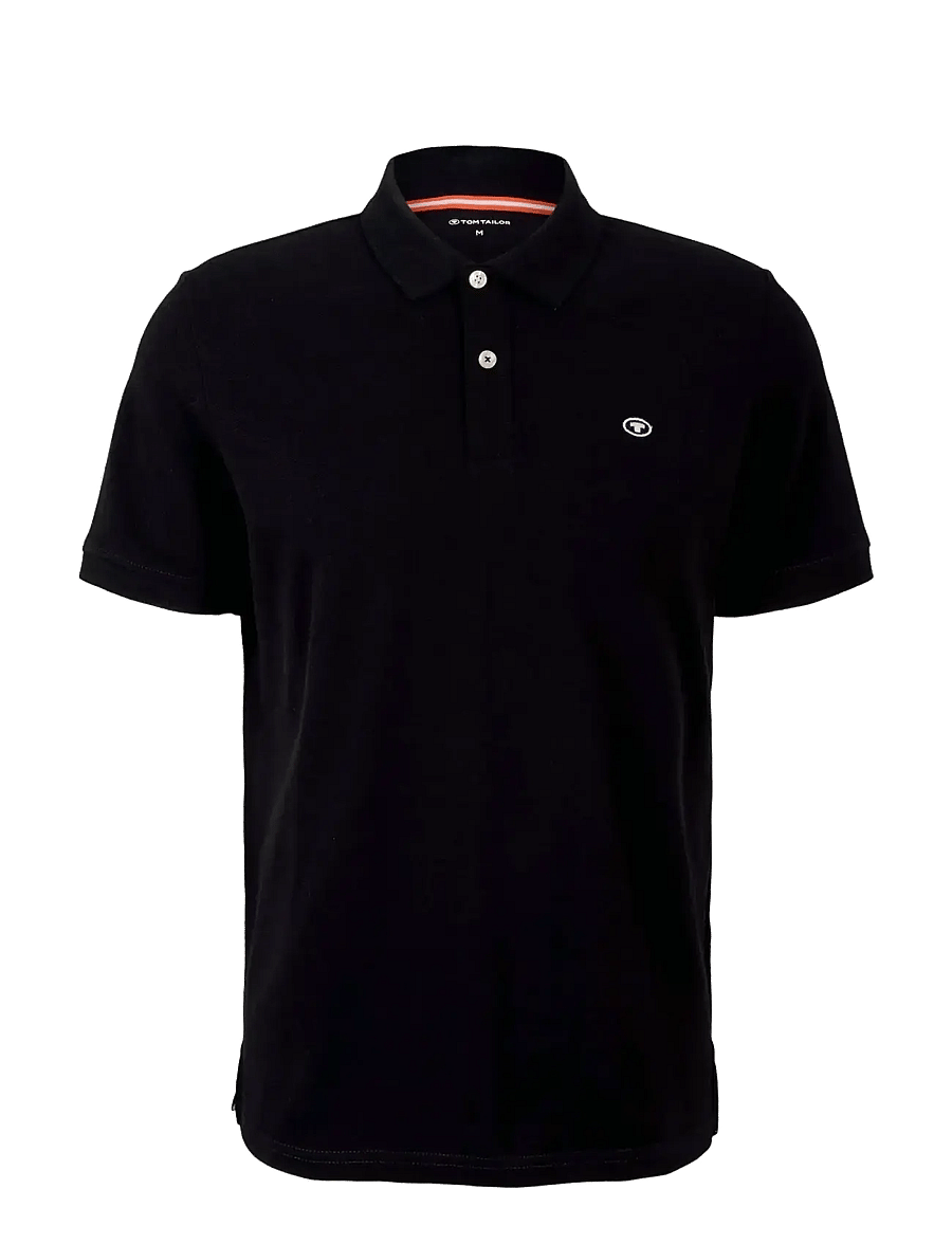 Tom Tailor - basic polo with contrast - polo marškinėliai trumpomis rankovėmis - black - 1