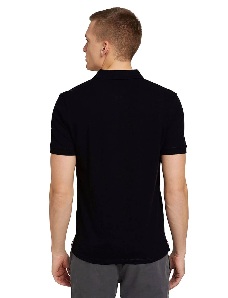 Tom Tailor - basic polo with contrast - kurzärmelig - black - 3