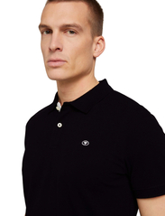 Tom Tailor - basic polo with contrast - short-sleeved polos - black - 6