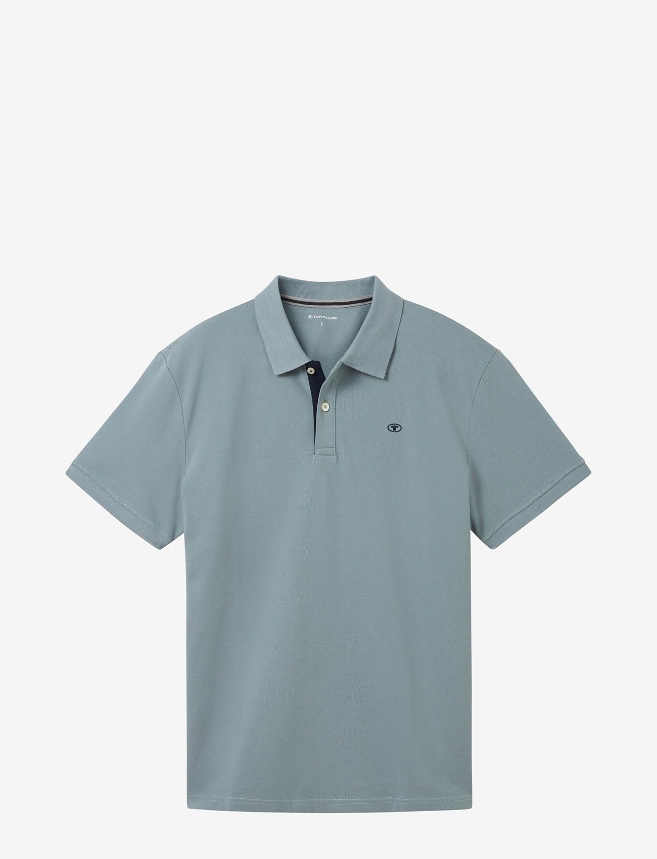Tom Tailor - basic polo with contrast - die niedrigsten preise - grey mint - 0