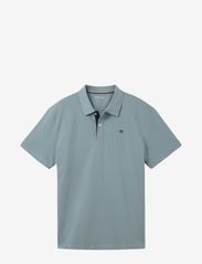 basic polo with contrast - GREY MINT