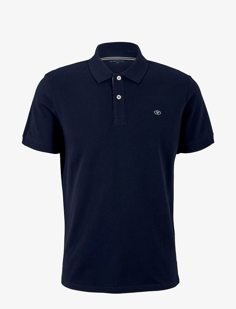 Tom Tailor - basic polo with contrast - kortærmede poloer - sky captain blue - 1