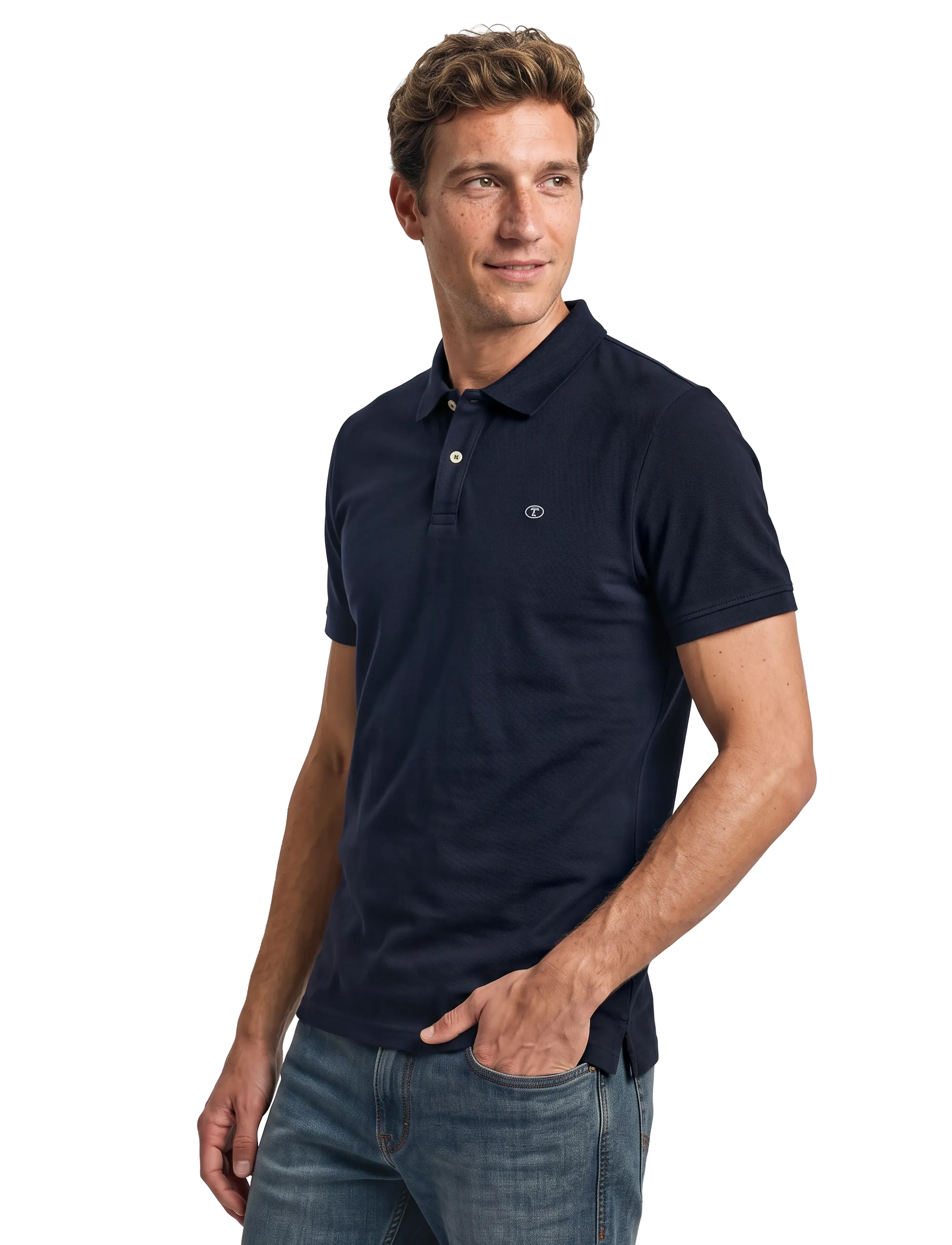 Tom Tailor basic polo with contrast - Kleidung - SKY CAPTAIN BLUE / navy