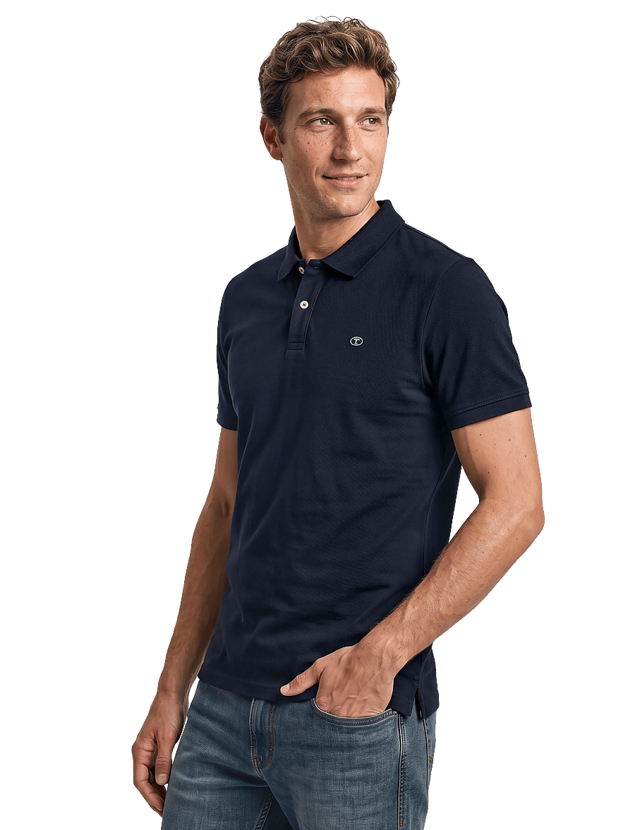 Tom Tailor - basic polo with contrast - short-sleeved polos - sky captain blue - 0