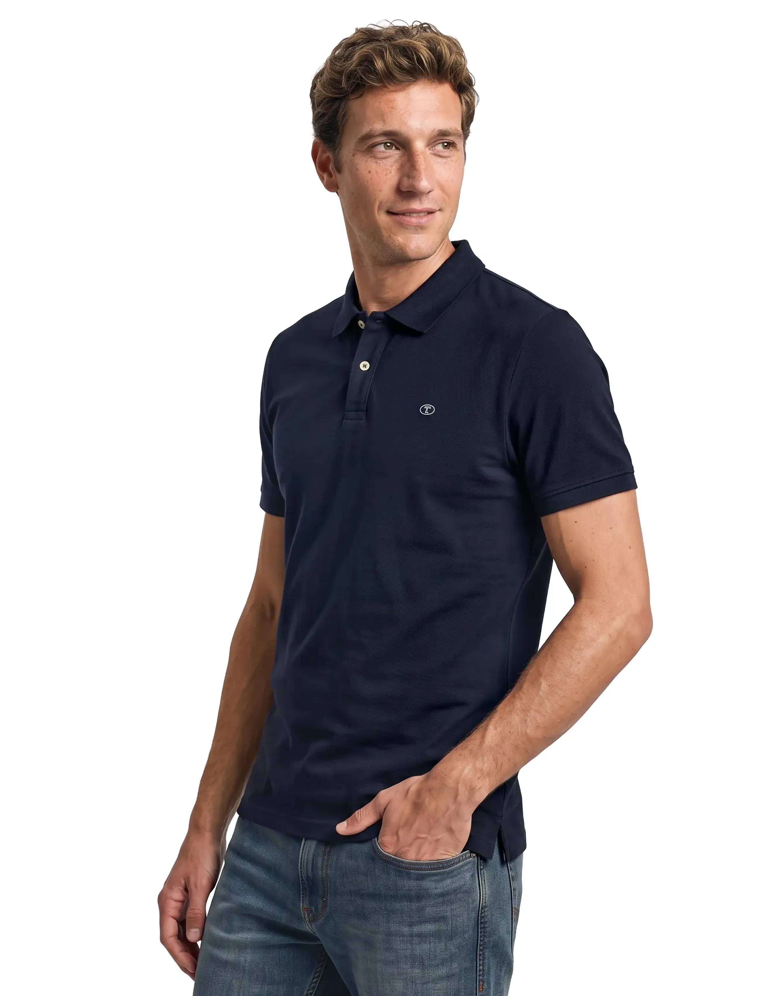 Tom Tailor - basic polo with contrast - kurzärmelig - sky captain blue - 4