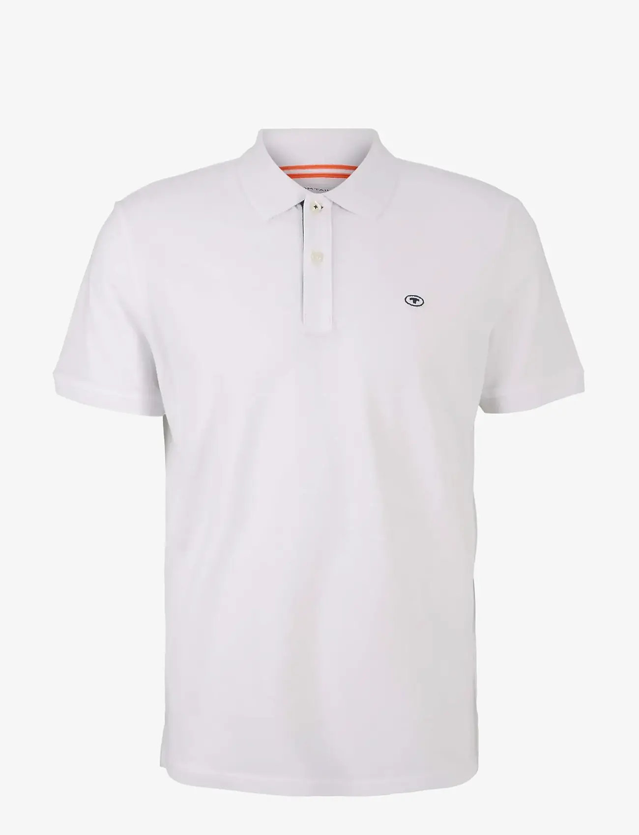 Tom Tailor - basic polo with contrast - laveste priser - white - 0