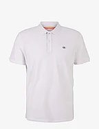 basic polo with contrast - WHITE
