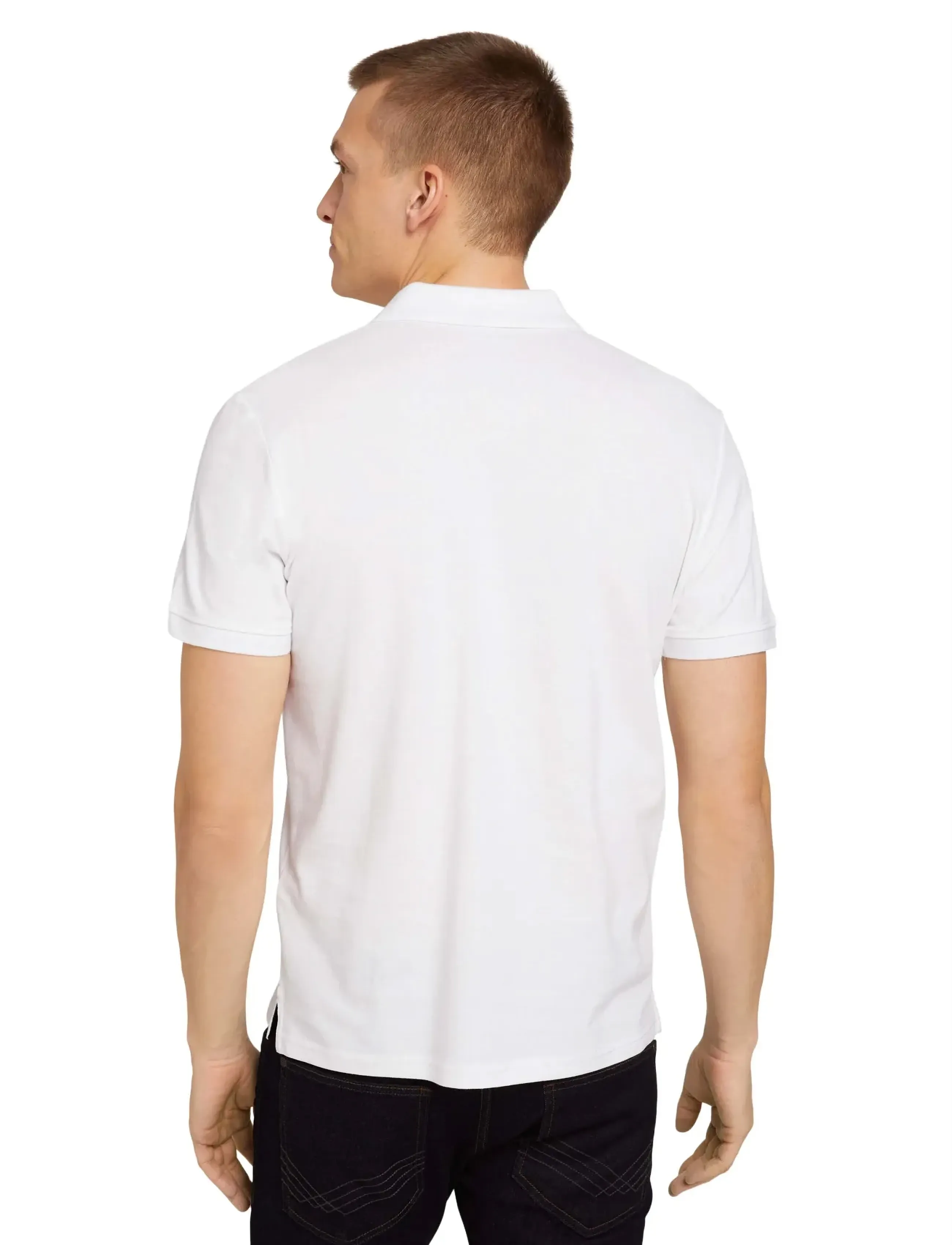 Tom Tailor - basic polo with contrast - short-sleeved polos - white - 2