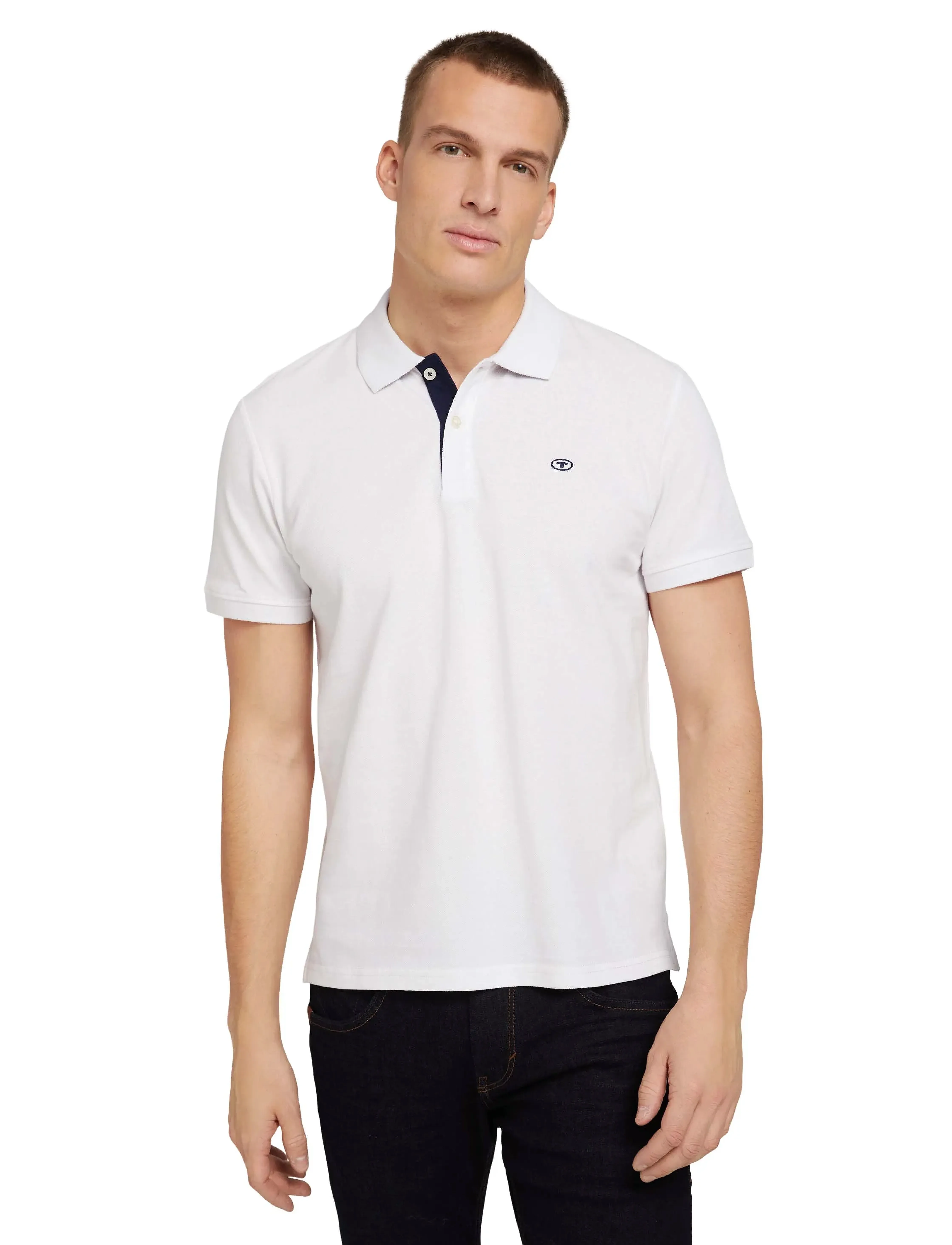 TOM TAILOR Basic Polo With Contrast pikéer herr – bild 4