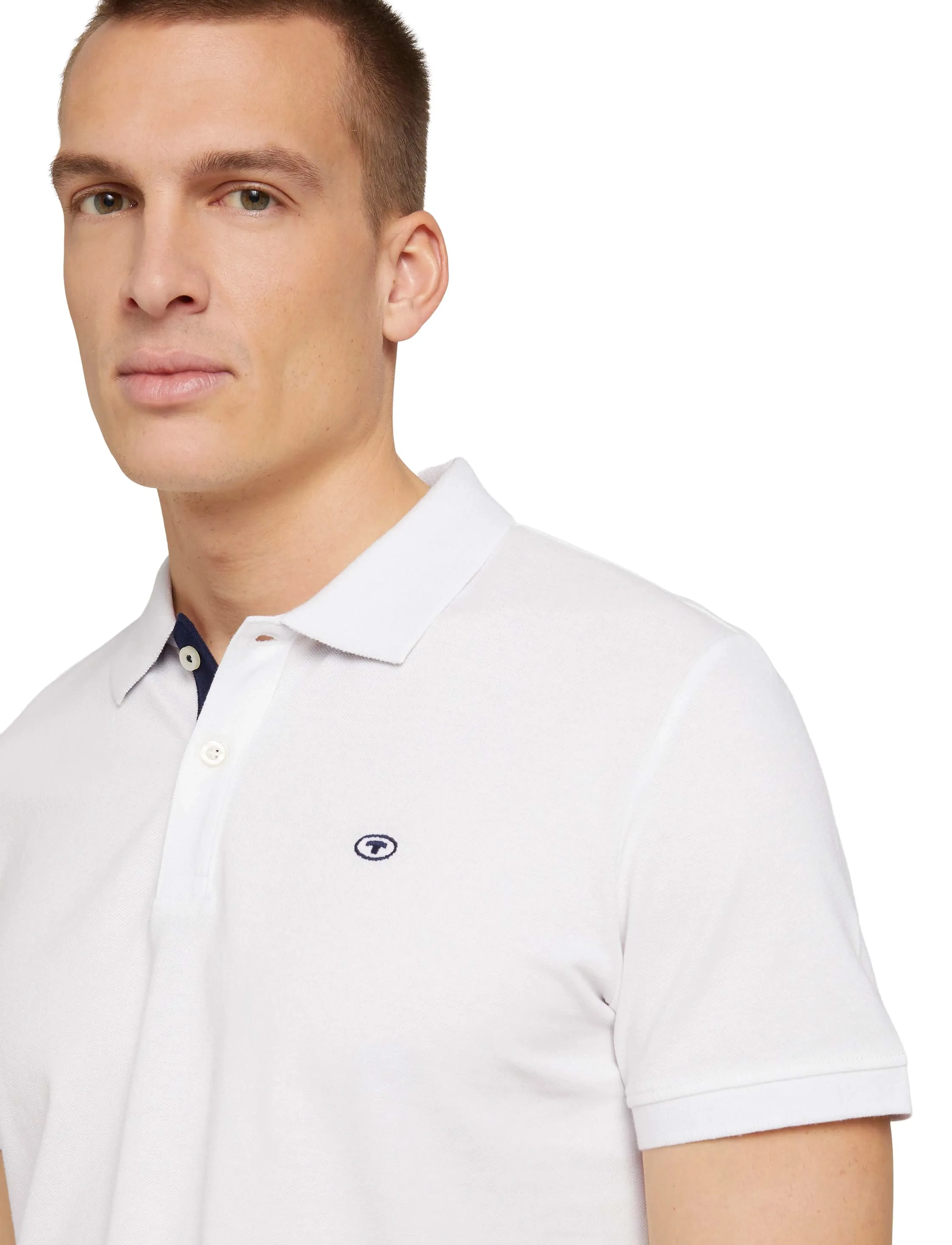 TOM TAILOR Basic Polo With Contrast pikéer herr – bild 5