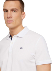 Tom Tailor - basic polo with contrast - laveste priser - white - 5