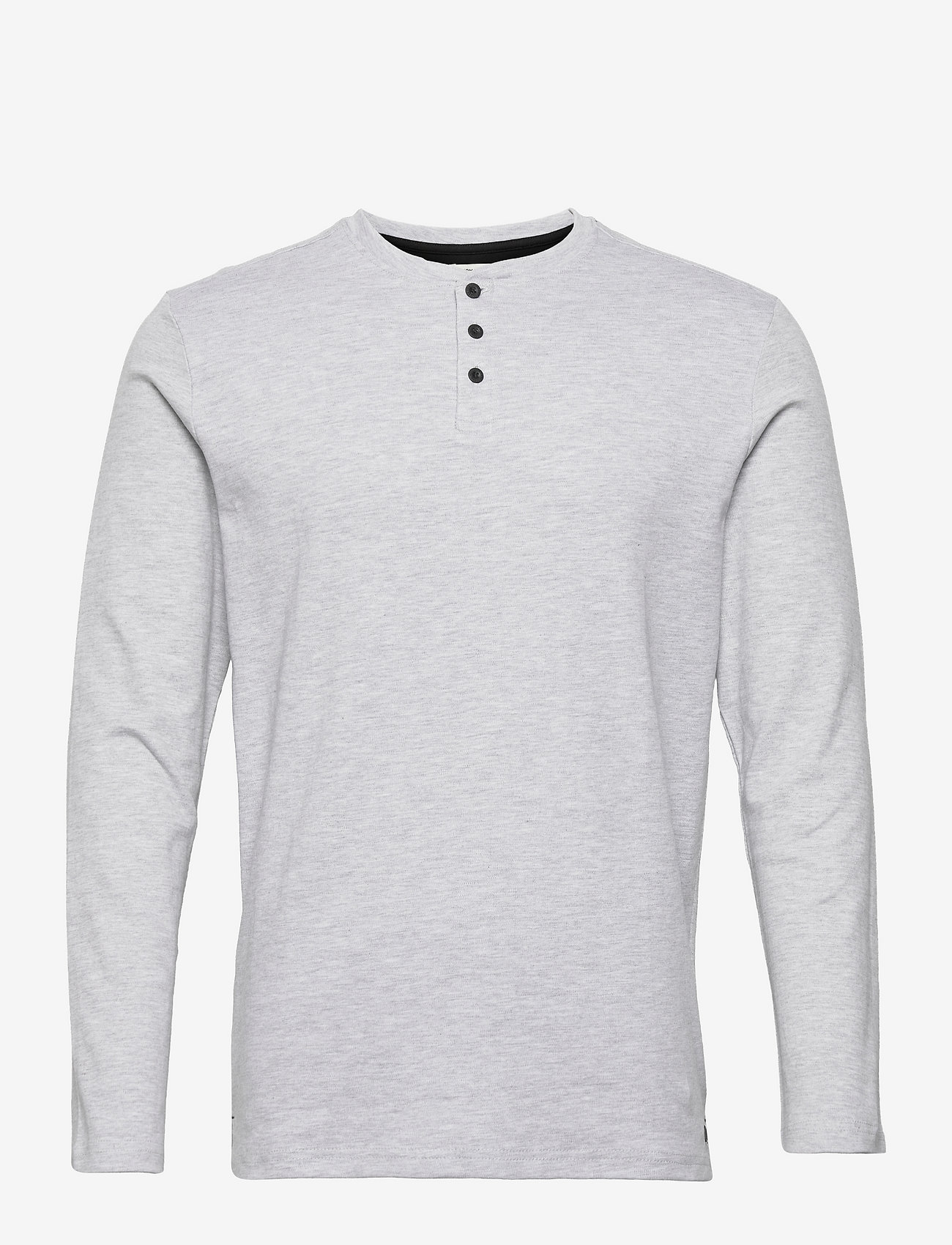 Tom Tailor - henley shirt - light stone grey melange - 0