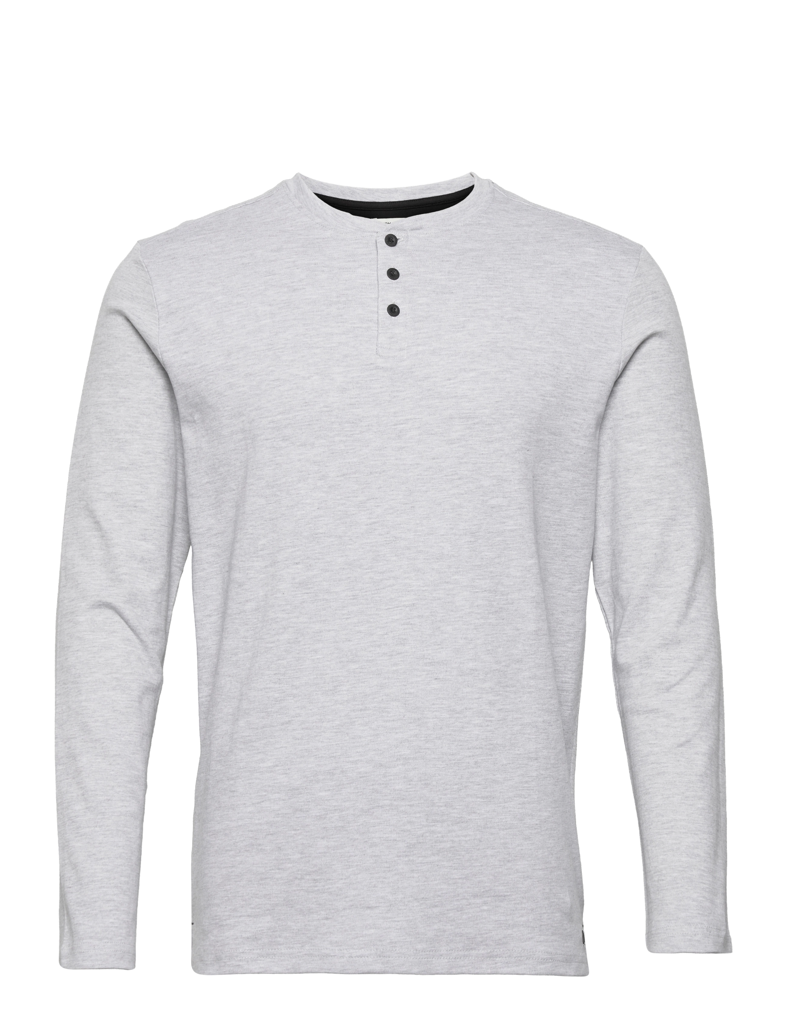 henley shirt - LIGHT STONE GREY MELANGE