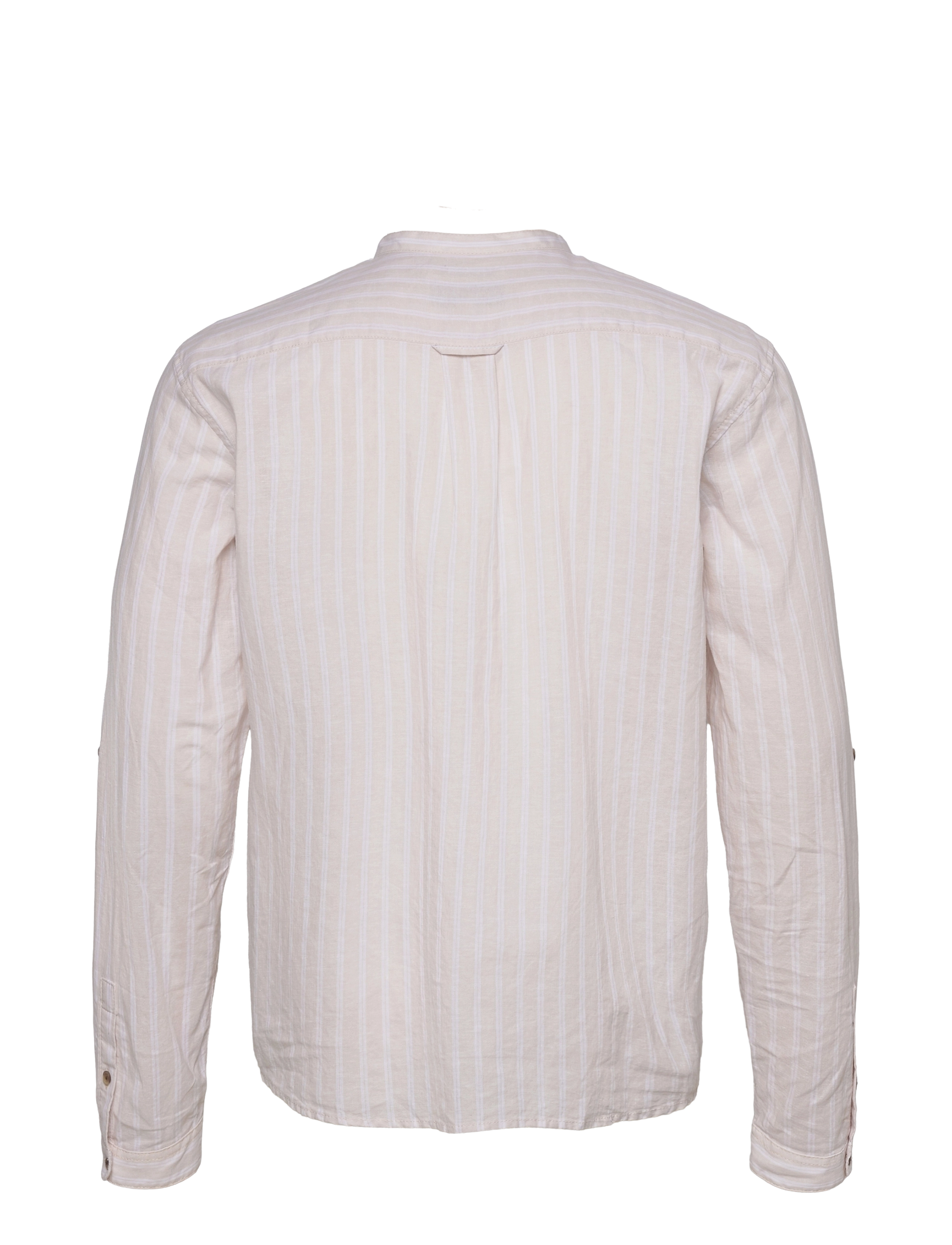 Tom Tailor - relaxed cotton linen tunic - light beige big stripe - 1