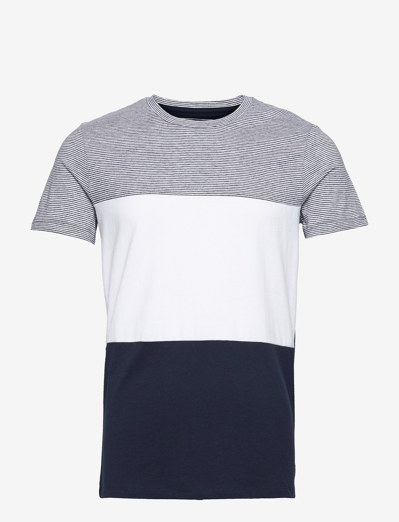 Tom Tailor - structured t-shirt with cutline - sky captain blue - 0