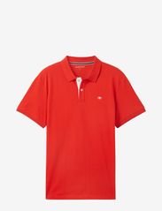 basic polo with contrast - BASIC RED