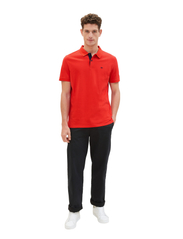 Tom Tailor - basic polo with contrast - die niedrigsten preise - basic red - 2