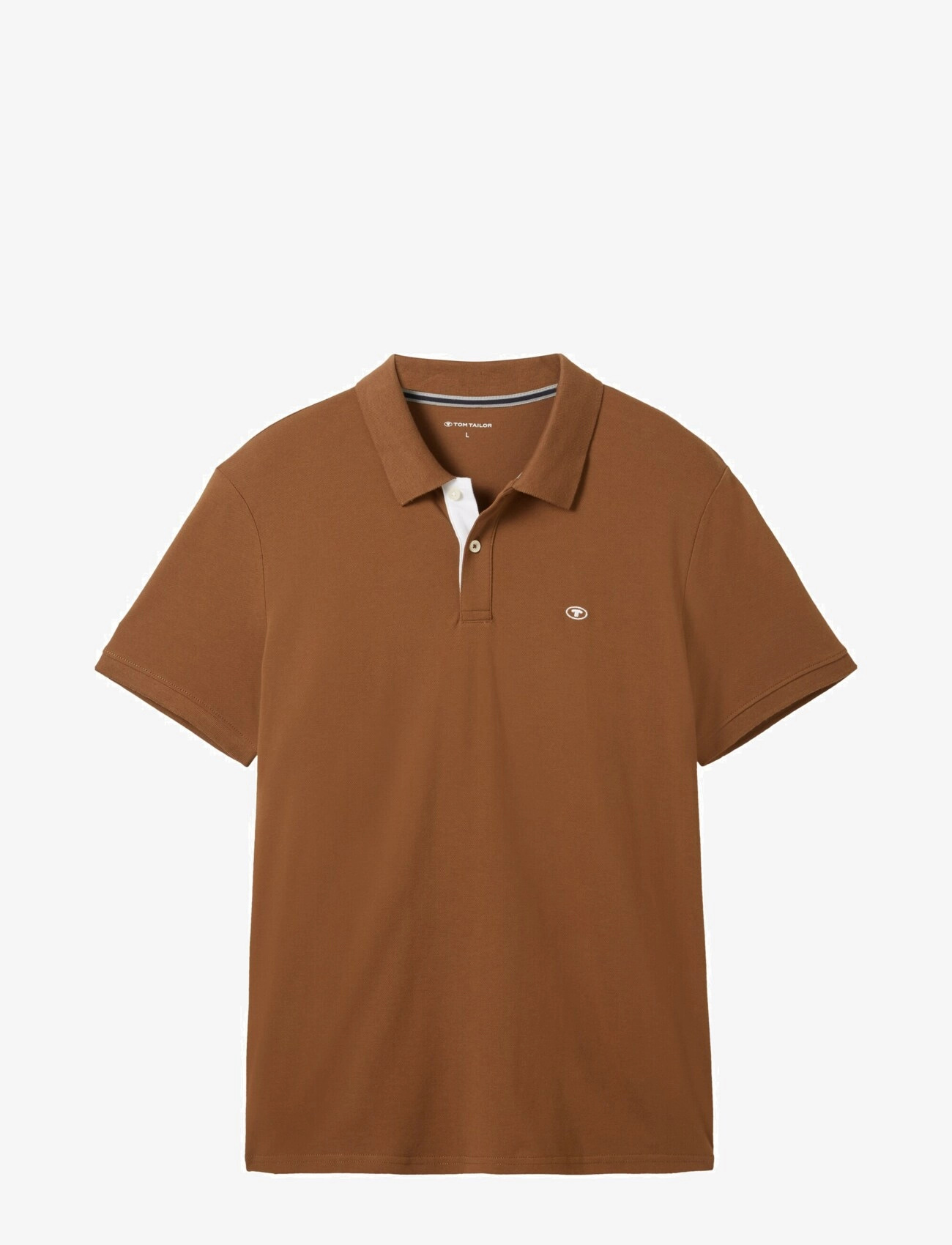 TOM TAILOR Basic Polo With Contrast Braun - S - Herren