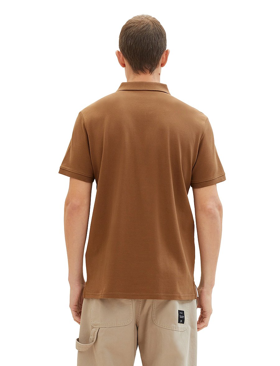 Tom Tailor - basic polo with contrast - kurzärmelig - dark palm - 4