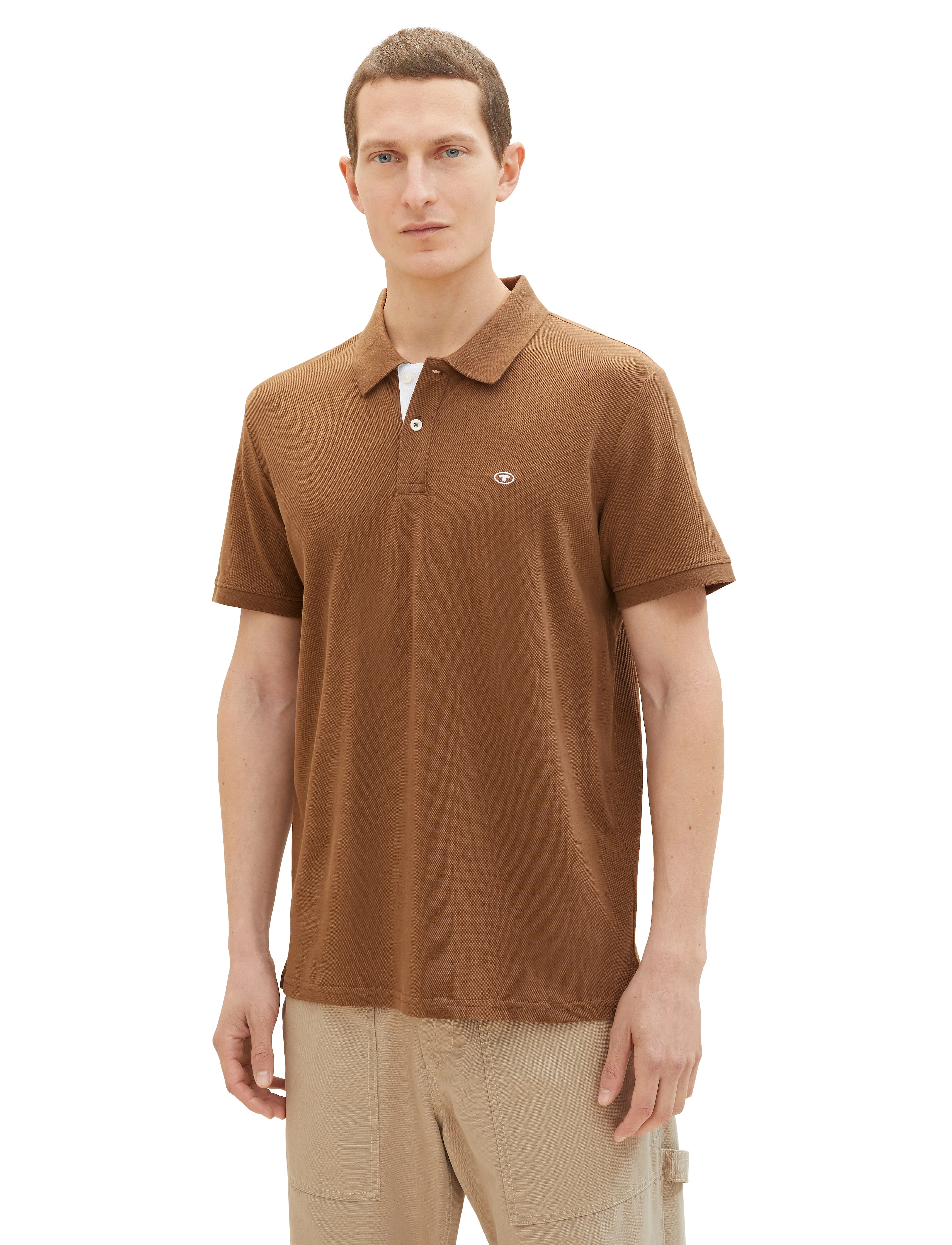Tom Tailor - basic polo with contrast - kortärmade pikéer - dark palm - 5