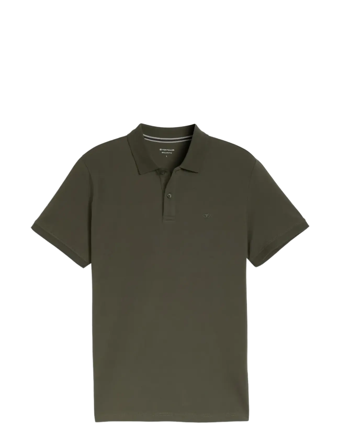 TOM TAILOR Basic Polo With Contrast Khaki - L - Herren