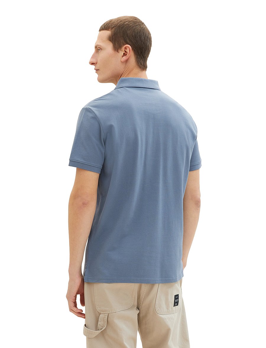 Tom Tailor - basic polo with contrast - kurzärmelig - gravel grey - 4