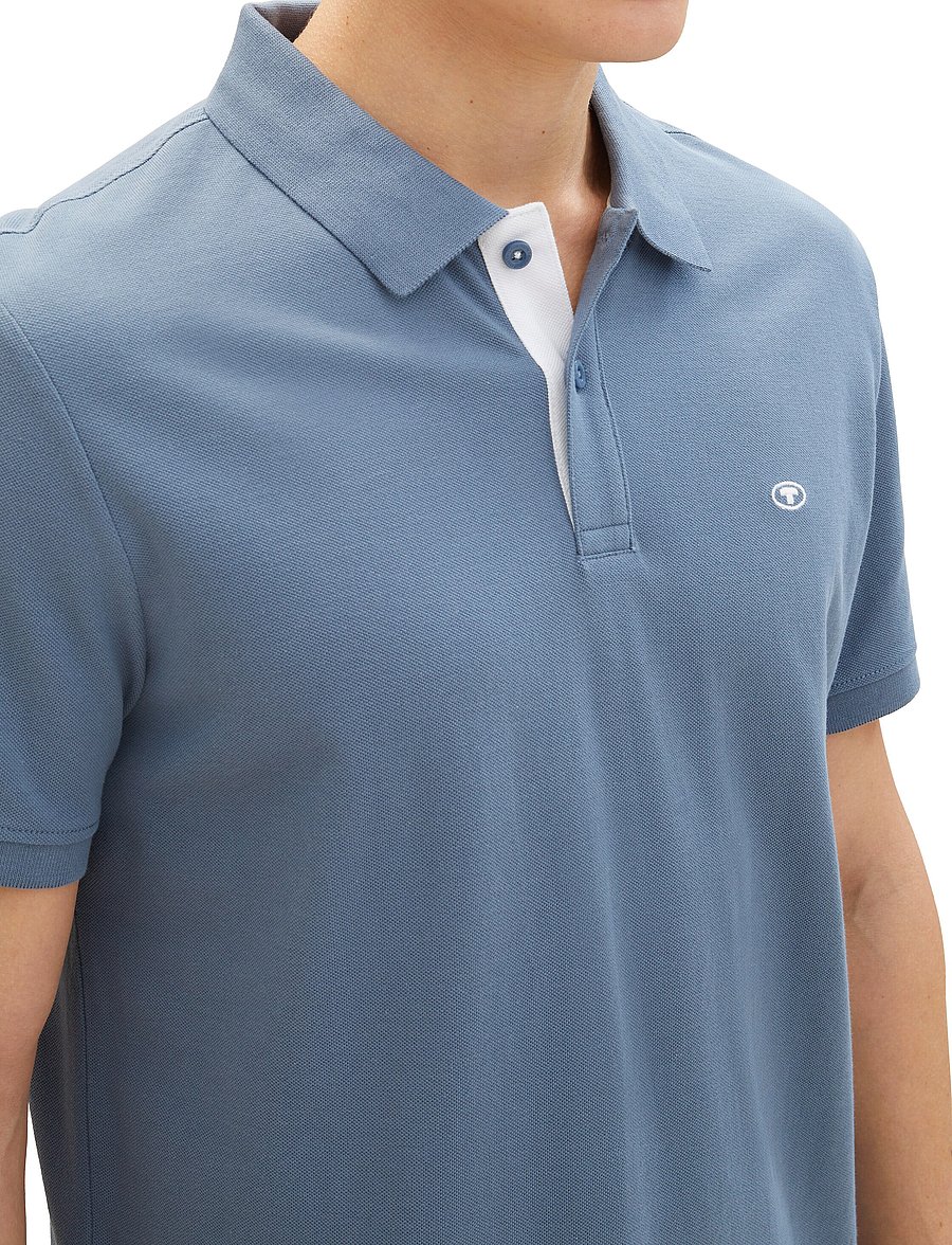 Tom Tailor - basic polo with contrast - kurzärmelig - gravel grey - 5