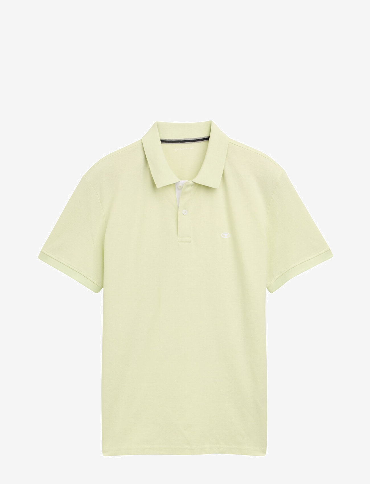 Tom Tailor - basic polo with contrast - laveste priser - lime cream green - 0