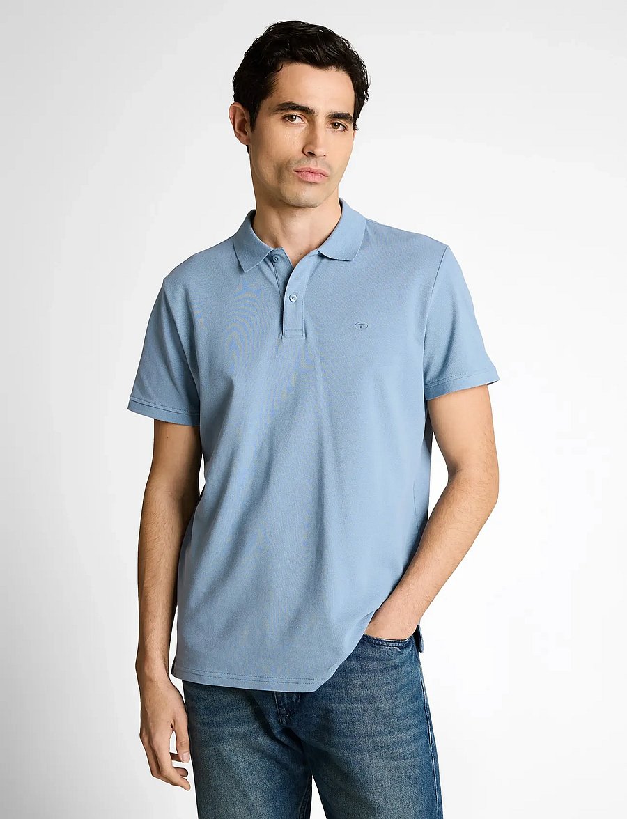 Tom Tailor - basic polo with contrast - kurzärmelig - mountain spring blue - 3