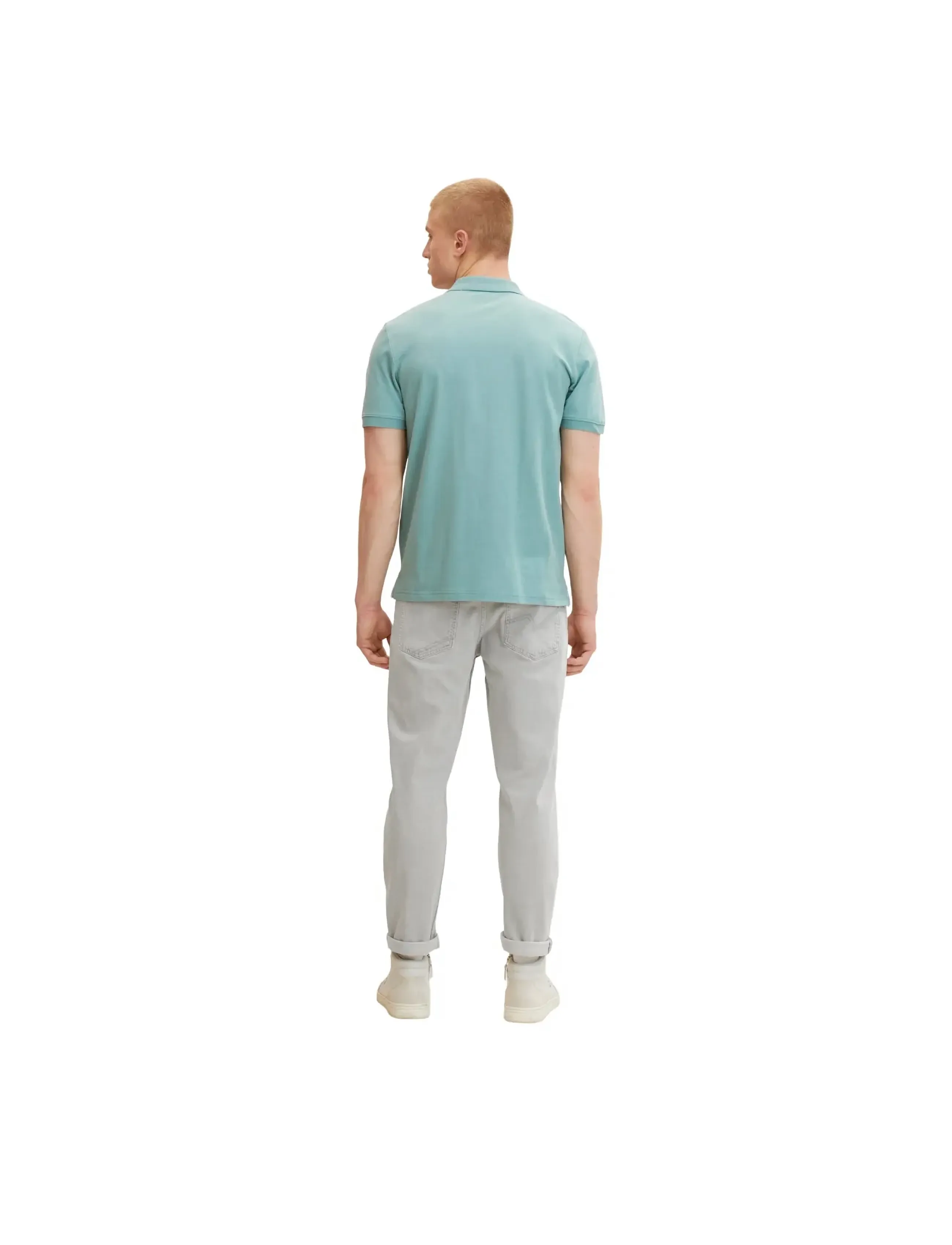 Tom Tailor - basic polo with contrast - short-sleeved polos - salvia - 2