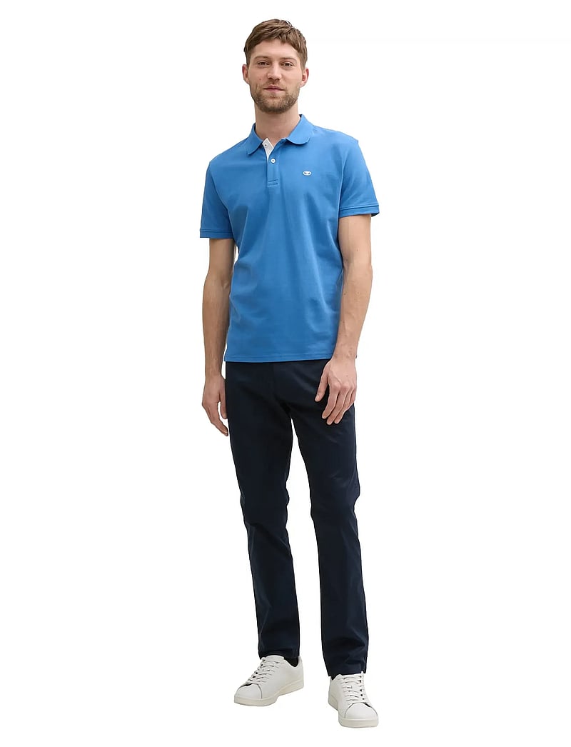 Tom Tailor - basic polo with contrast - kurzärmelig - sapphire blue - 0