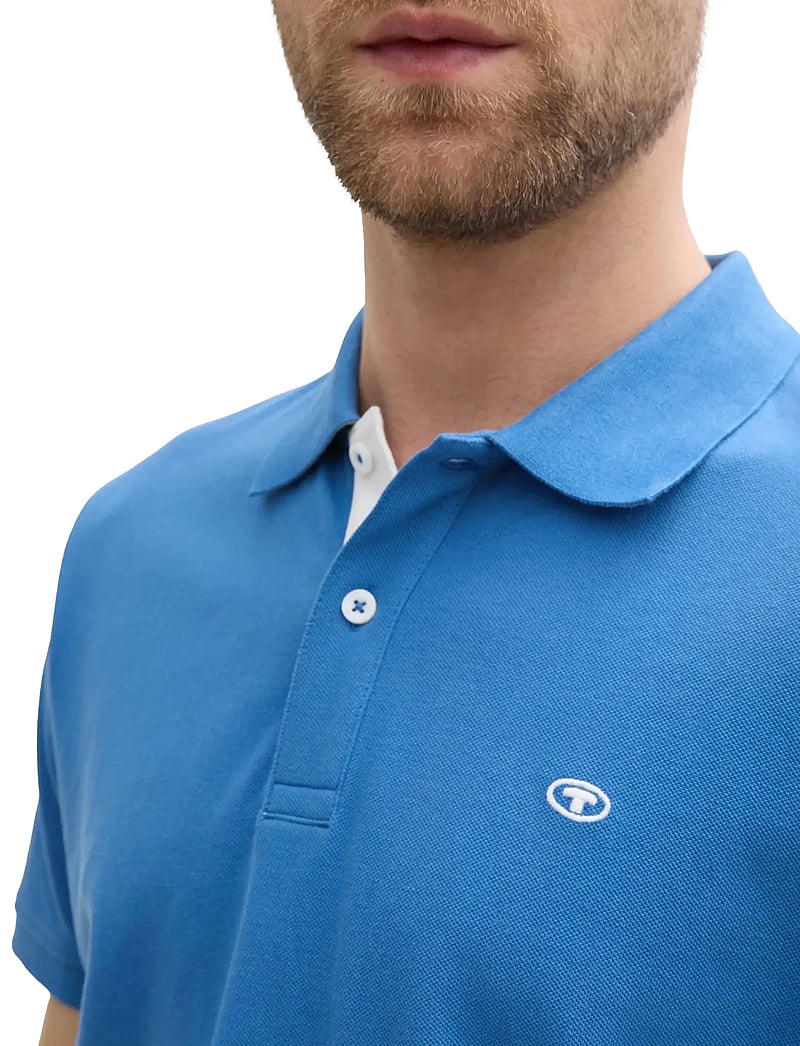 Tom Tailor - basic polo with contrast - kurzärmelig - sapphire blue - 4