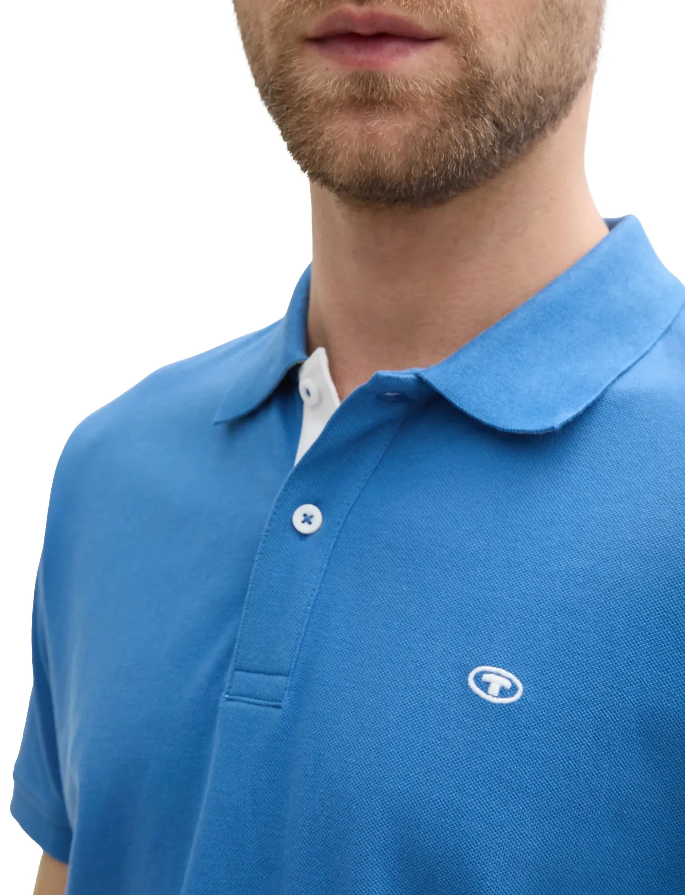 Tom Tailor - basic polo with contrast - short-sleeved polos - sapphire blue - 4